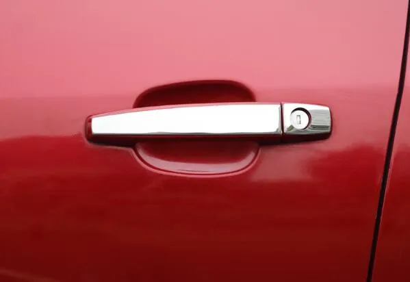 Högkvalitativt rostfritt stål 4st CAR DOOR HANDLE COVER STICKER + ABS Bakre trunkörrhandtag Skål för Chevrolet Trax 2014-2018