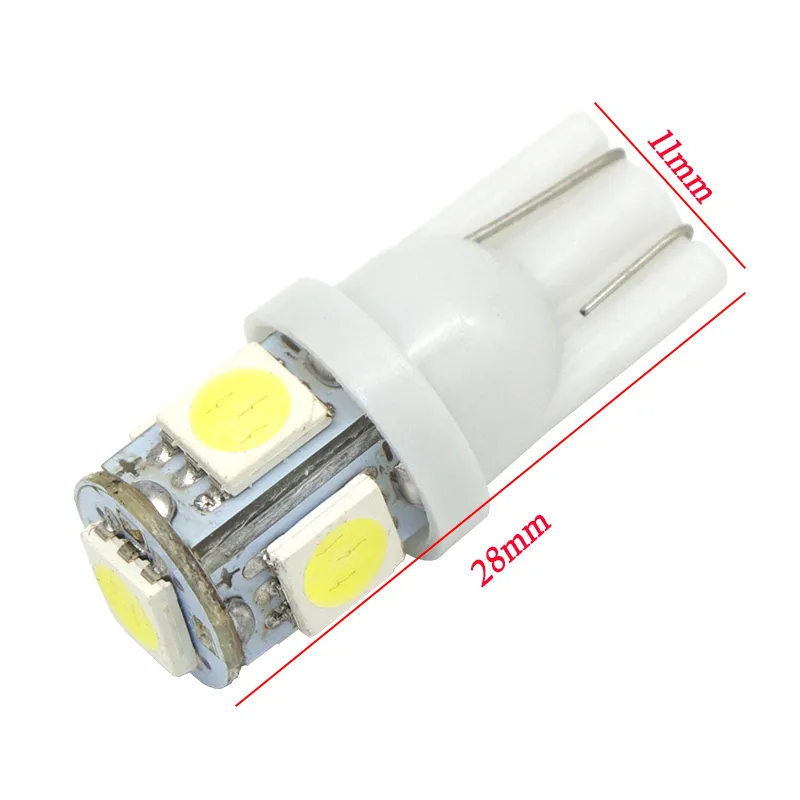 10pcs Auto T10 192 168 194 5 LED 5050 W5W Kama Kapısı Park Ampulü Hafif Araba LED Kubbe Festoon C5W C10W Plaka Işık DRL