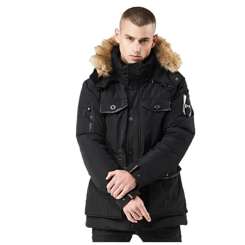 2018 мода Jaqueta Masculina Inverno Zipper Parka Hombre мужская зимняя куртка мужская толстая теплое пальто
