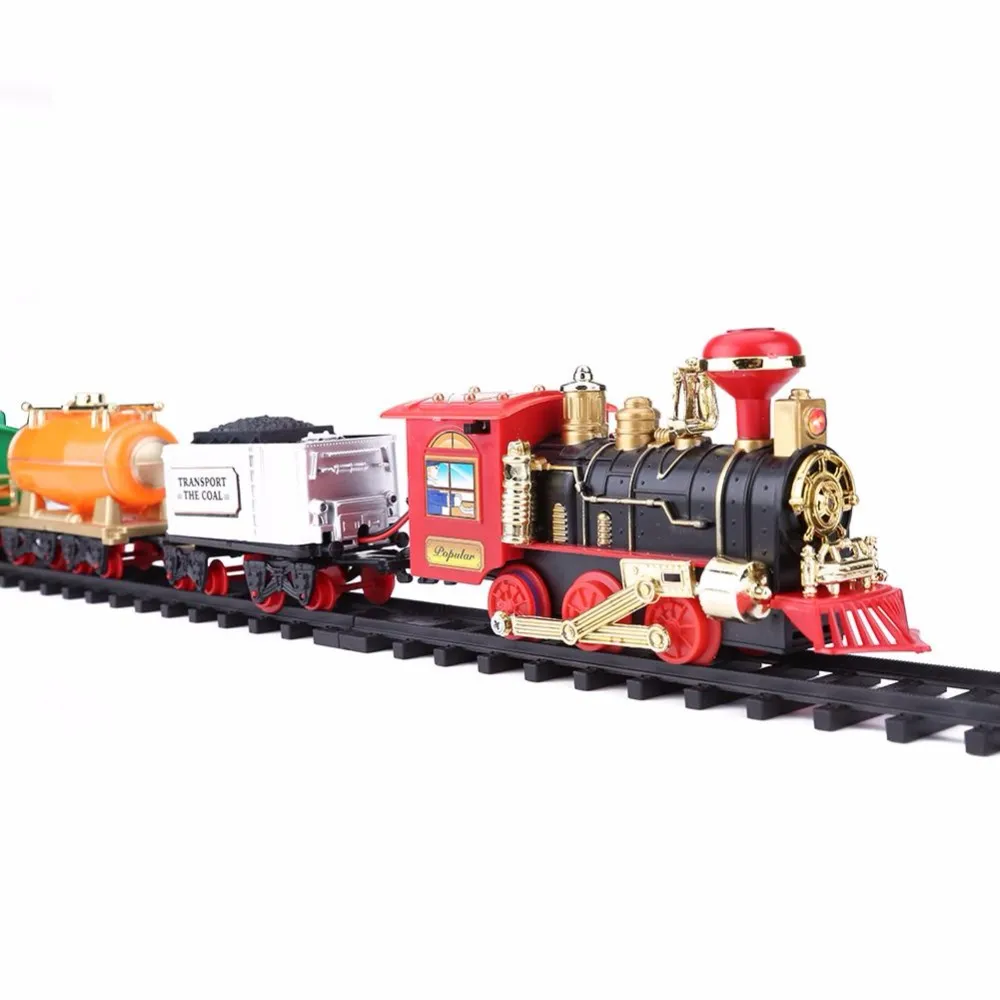 zabawka kolejowa antystresowa śmieszne gadżety pilot kontroli transport samochodowy elektryczny dym dymu rc kolejowy zestaw model zabawki prezent