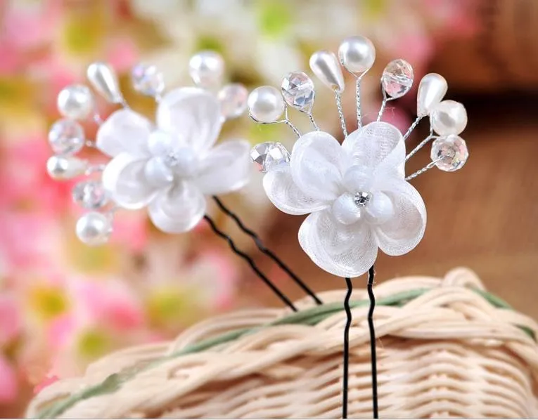 2018 water drill U type crystal pearl ornaments wedding headwear