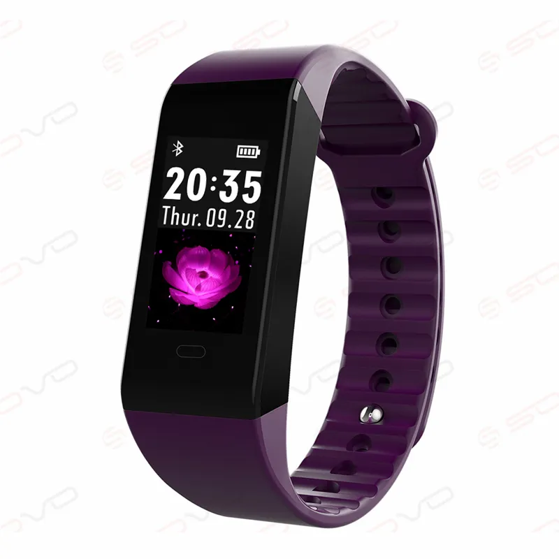 SOVO SE14 Écran Couleur Smartband Sports Fitness W6S Bracelet Intelligent Moniteur de Fréquence Cardiaque Dynamique Surveillance de la Pression Artérielle Podomètre à Bande Intelligente