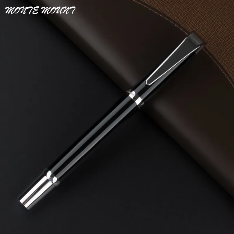 MONTE MOUNT High Quality Office School Stationery Black silver clip  roller ball pen