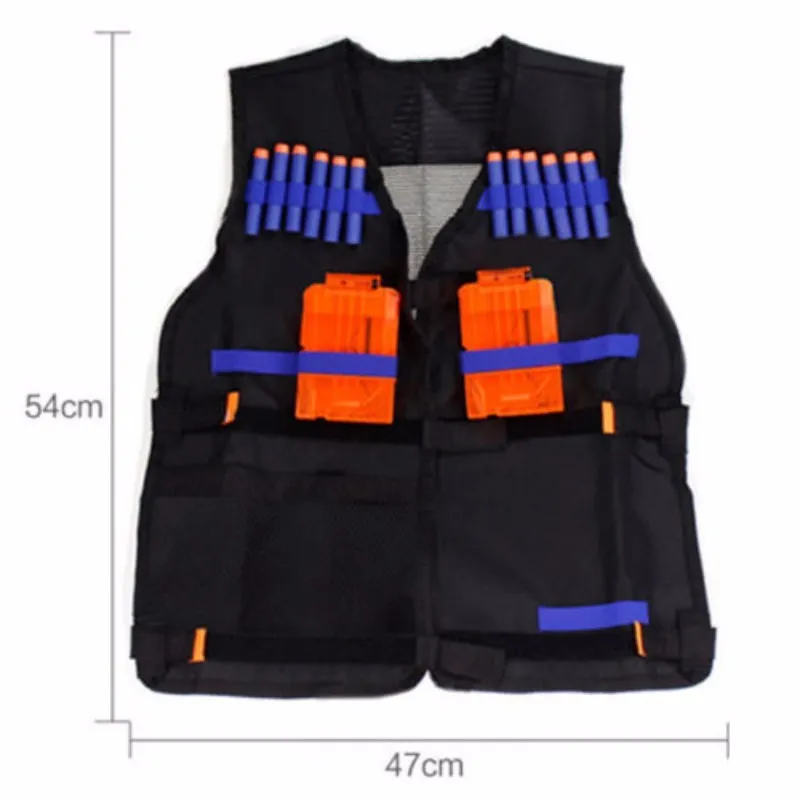 Высокое качество Tactical Vest Регулируемая с карманами для хранения подходят для N-Strike Elite Team