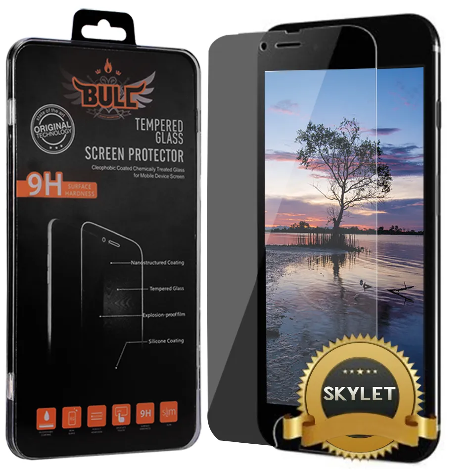 Skylet Anti Spy Privacy Pellicola proteggi schermo in vetro temperato per iPhone XS MAX iPhone XR 8 Plus 6S 7 Plus con scatola al minuto