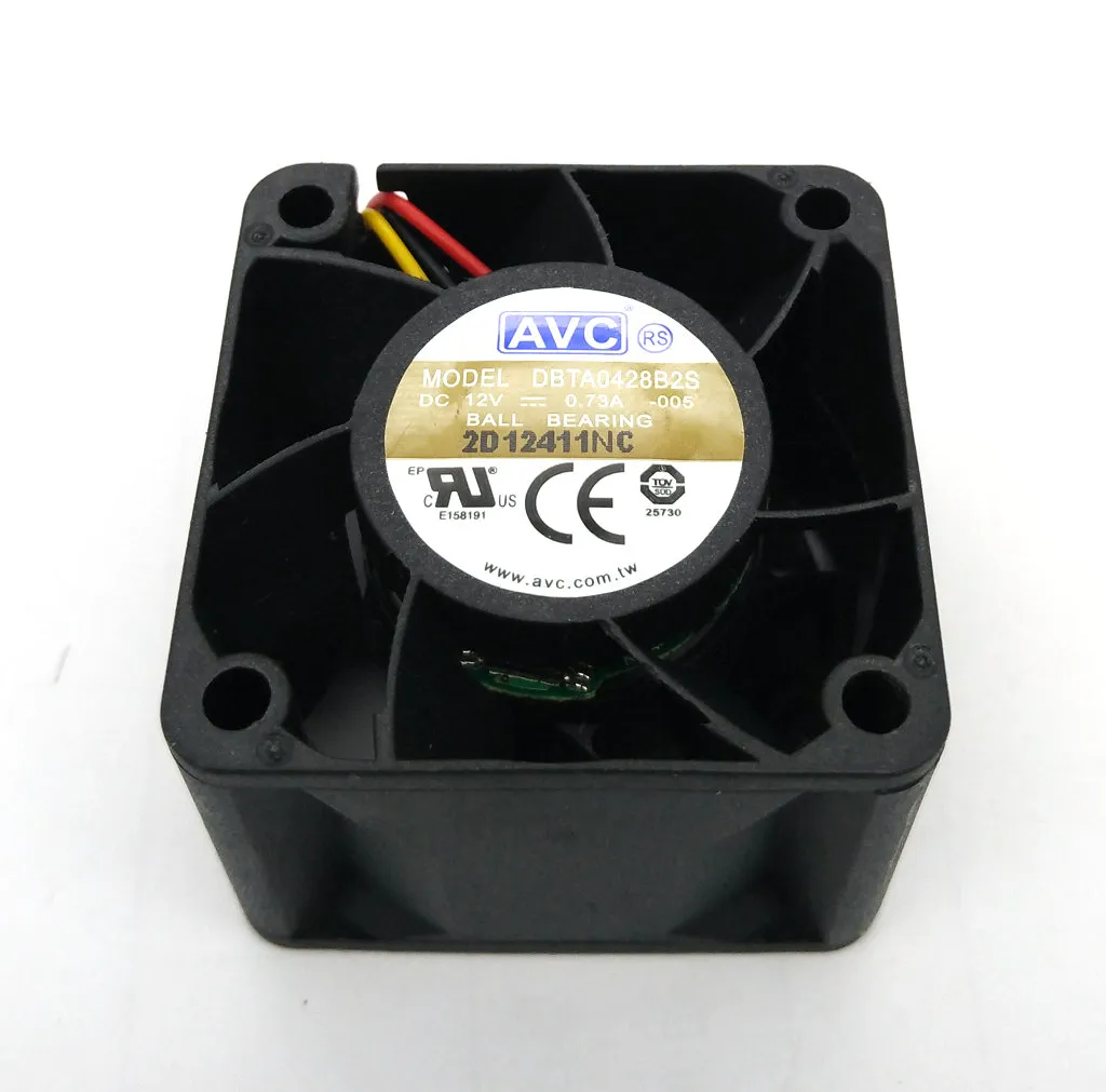 الأصلي AVC DBTA0428B2S DC12V 0.73A 40x40x28mm 4cm 3 سطر مروحة تبريد الكمبيوتر