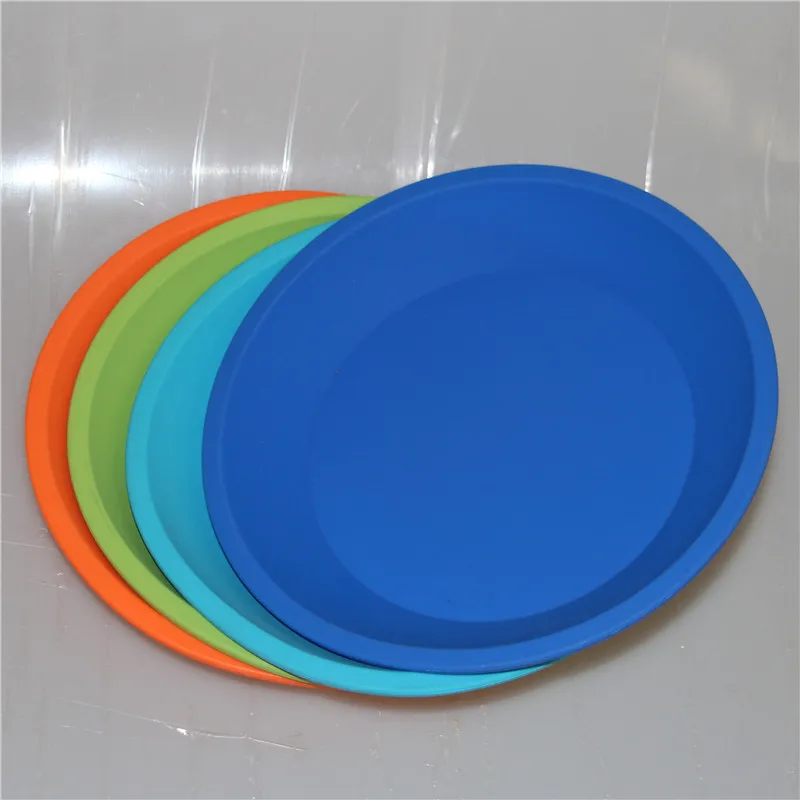 Atacado novo recipiente de prato de silicone de silicone de silicone de forma redonda, recipiente de prato profundo de silicone para alimentos / frutas / cera