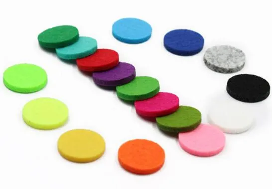 Mix Colors Aromatherapy Felt Cotton Pads Dia. 22.5mm Fit for 30mm Oil Diffuser Locket Vent Clip