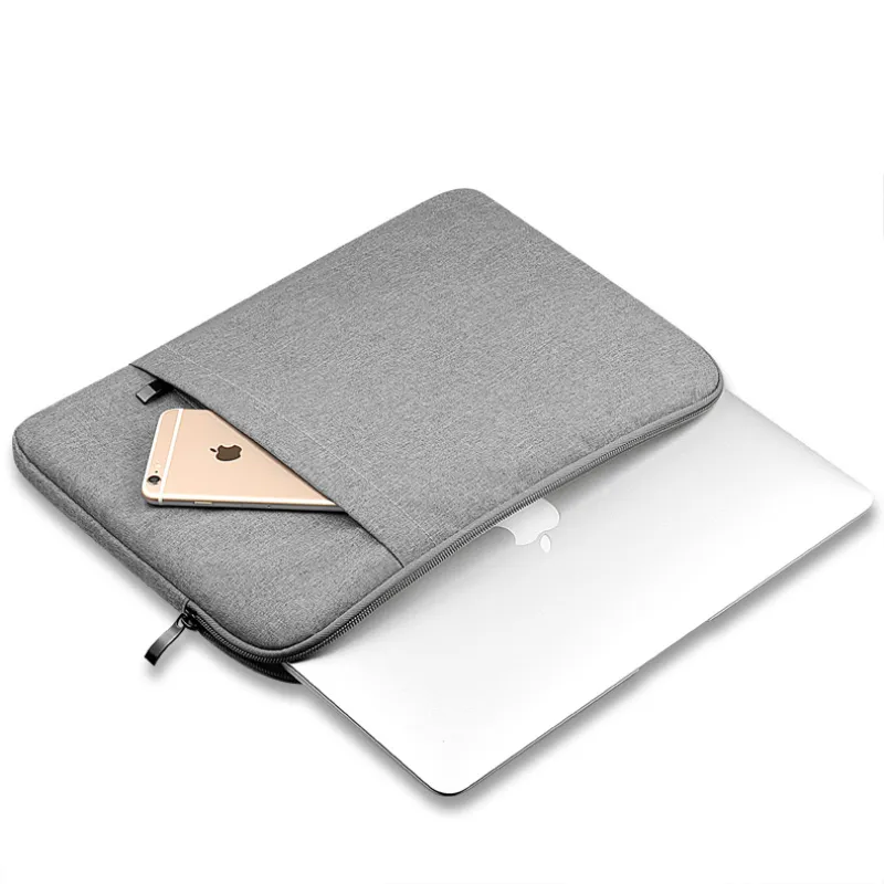 장 데님 패브릭을 운반하는 가방 보호 케이스 11 13 15 인치 Xiaomi Air Universal Zipper Bags