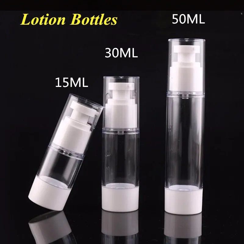 15 ml 30 ml 50 ml Vide Vide Bouteilles De Parfum Lotion Pulvérisation Airless Pompe Bouteille Cosmétique Voyage Maquillage Bouteilles