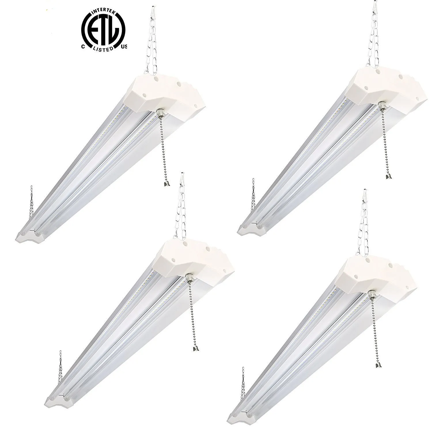 Lampada da negozio a LED collegabile 4 piedi 4800 lumen Luce diurna super luminosa da 40 W 5000 K Lampada da garage a LED certificata ETL Apparecchio a LED durevole