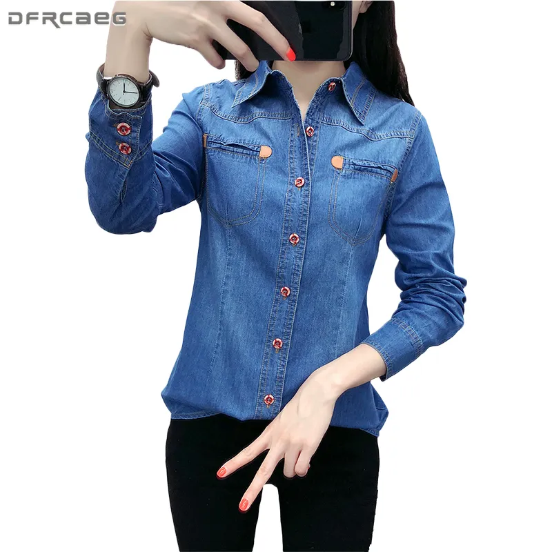 Blusa tipo online jeans feminina