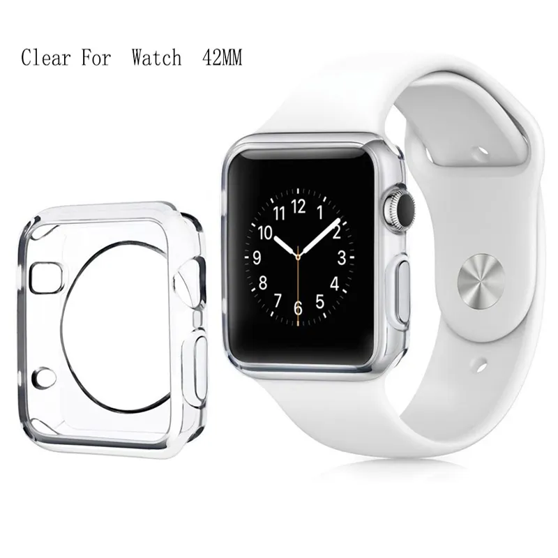 For Iwatch 4 Case 3D Touch Ultra Clear Soft TPU Cover Bumper Apple Watch Series 4 3 2 Screen Protector 38mm/42mm/40mm/44mm for Apple Watch 4