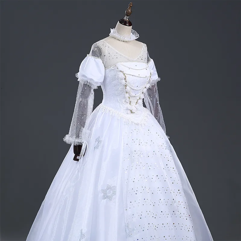 Alice au Pays des Merveilles 2 La Reine Blanche Mirana Cosplay Robe Costume293N