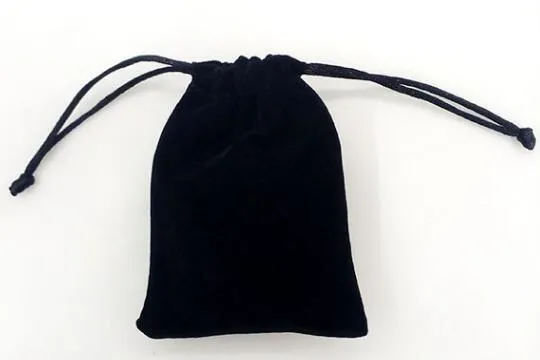 블랙 7 * 9cm 벨벳 보석 파우치 크리스마스 선물 가방 선물 보석 목걸이 팔찌 귀걸이 포장 헝겊 가방에 맞는