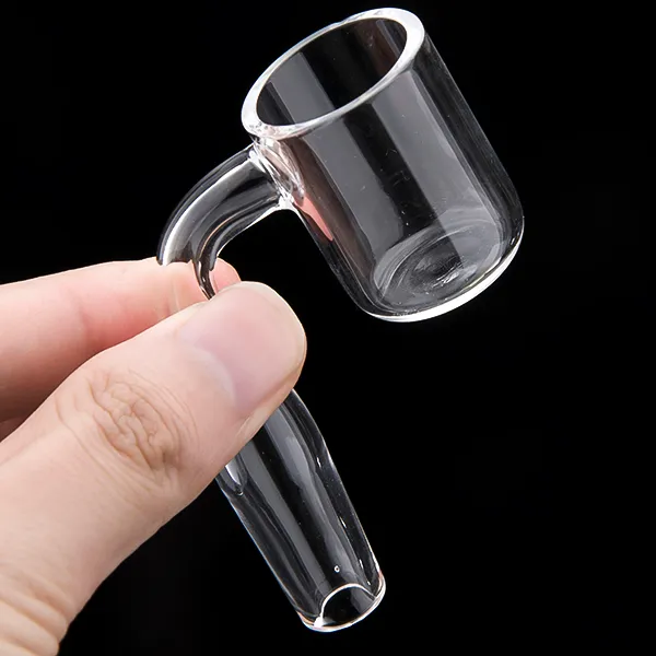Mr_Dabs Quartz Thermal Banger Smoker Accessoires avec joint poli 25mm Diamètre extérieur Qtz Banger avec bol plat pour plates-formes de pétrole Bongs en verre