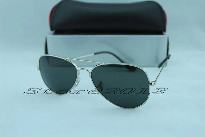 Designer klassieke zonnebril heren dames zonnebril brillen gouden frame bruin 58 mm glazen lenzen groot metaal 268A