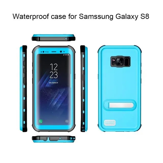 Wasserdichte Handyhüllen für Samsung Galaxy S8 Plus IP68 Redpepper Dot stoßfest 360 Grad schützen Kickstand Back Cover