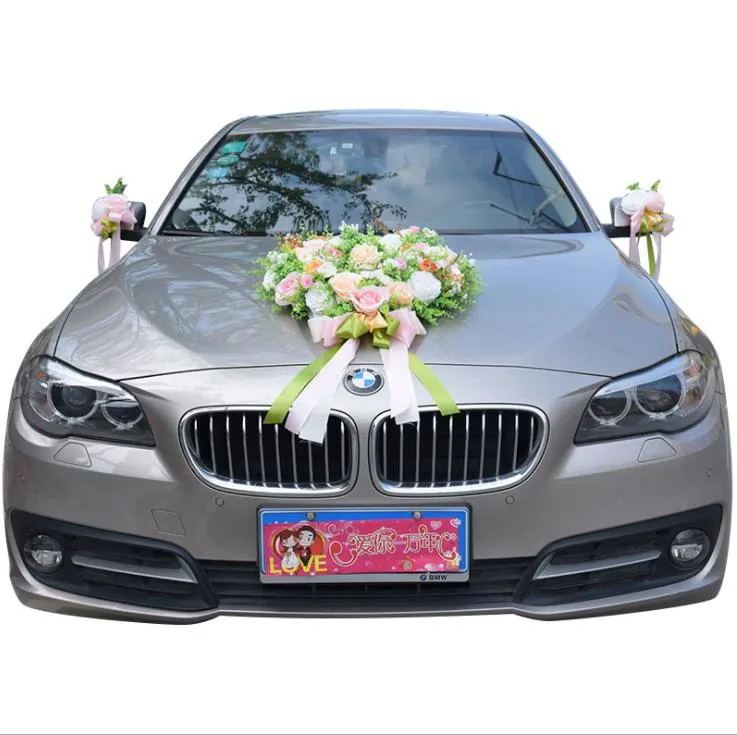 Ewiger Engel Hochzeitsauto Dress Up Hochzeitszubehör Fabrik Eukalyptus Rose Hochzeitsauto Standard Love