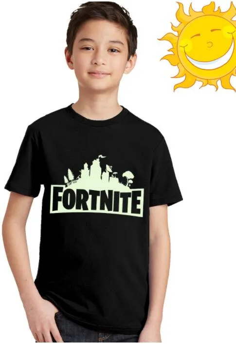 110 150cm Glow In The Dark Kids Sunlight Children T Shirt Boys