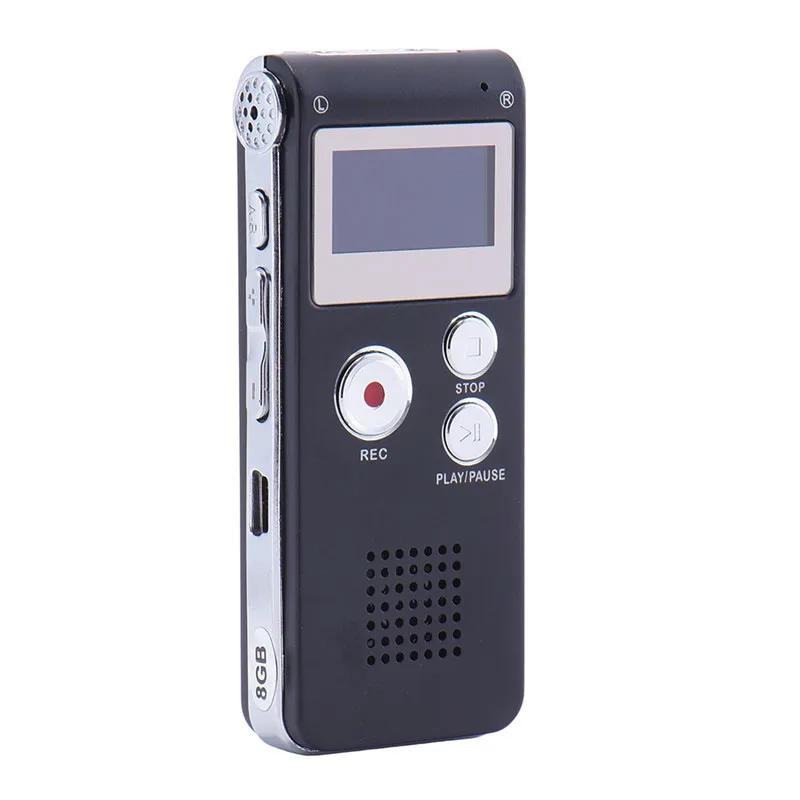 New Rechargeable 8GB Digital Audio Sound Voice Recorder Dictaphone MP3 Player High Quality Mini Digital USB Voice Recording Pen