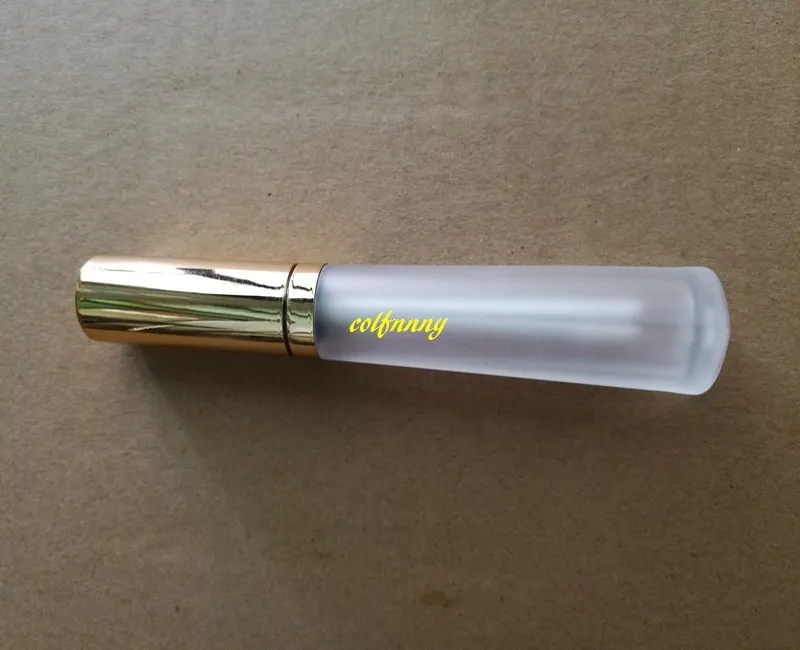 5 ML tube de brillant à lèvres mat vide bouchon en or 5g Triangle brillant à lèvres bouteille conteneur maquillage huile pour les lèvres conteneur C53142