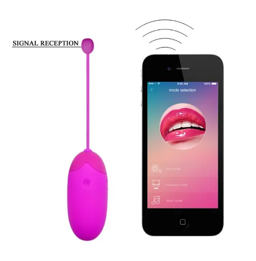 Bluetooth USB-uppladdningsbar trådlös app fjärrkontroll hoppa ägg vibratorer silikon vibrerande ägg vibratorsexleksaker för kvinna