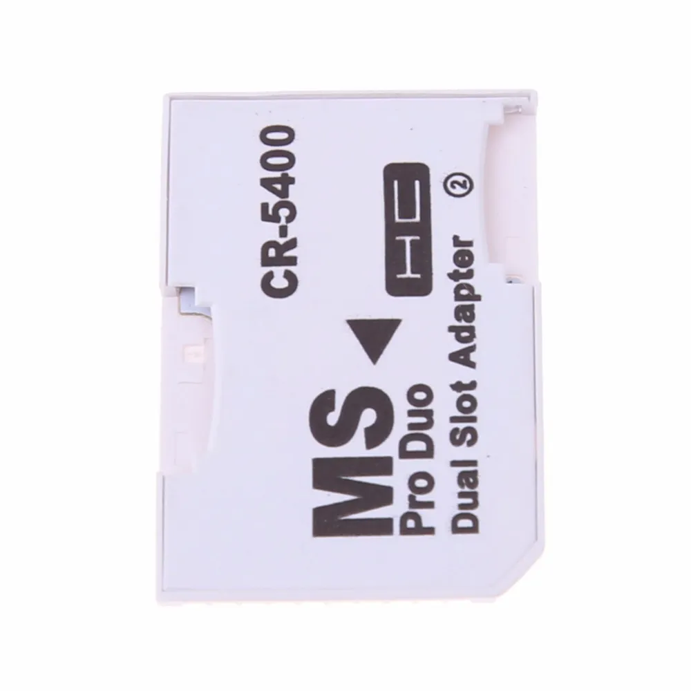 محول Micro SD مزدوج عالي الجودة إلى شريحة ذاكرة MS Pro Duo CR-5400 CR5400 لمحول بطاقة PSP ثنائي الفتحتين