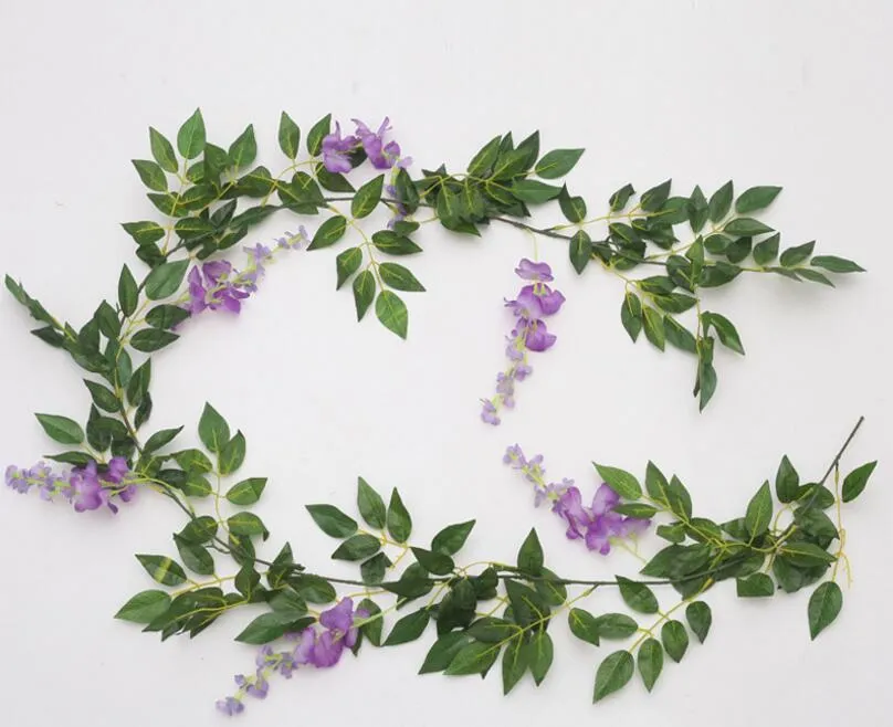 Simulatie Wisteria-bloemrank, bonenbloemstrip, wijnstok, sierplant Wisteria-bloem, L091