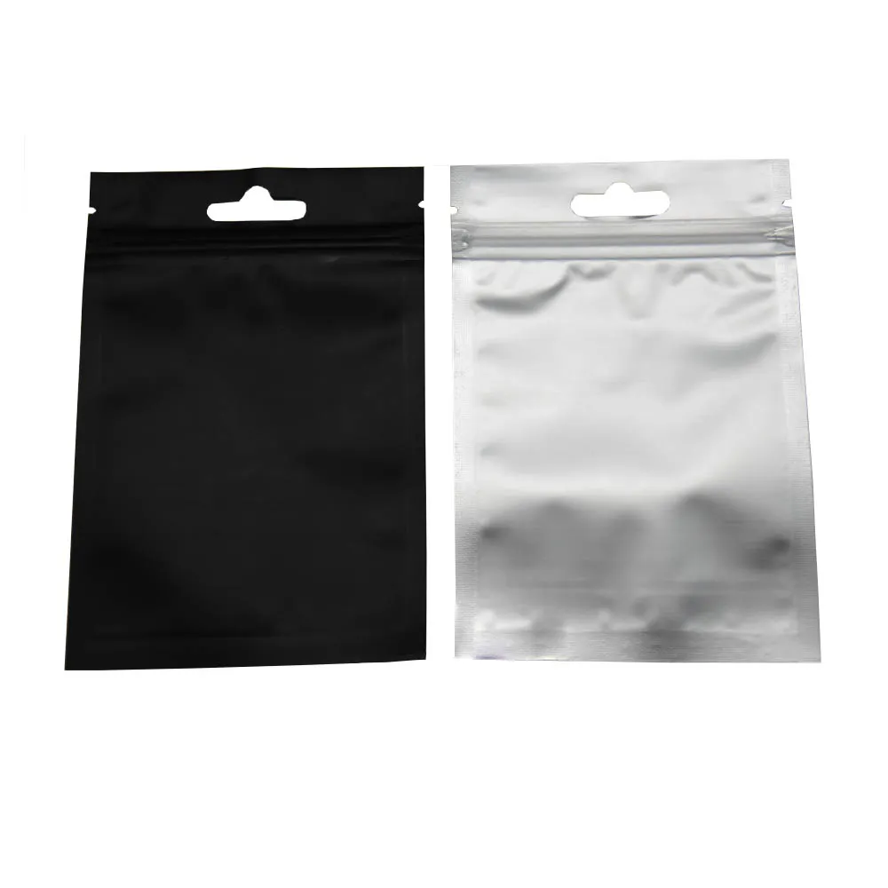 8.5*13cm Black Reclosable Zip lock Clear Plastic Packing Pouch Self Sealing Storage Package Bags 100Pcs/Lot Aluminum Foil Zipper Package Bag