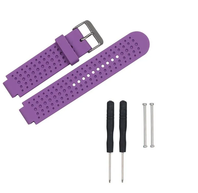 Byte Silicone Watchbands Wrist Rem för Garmin Forerunner 220 230 235 630 620 735XT Watch Rem med Pins Tools