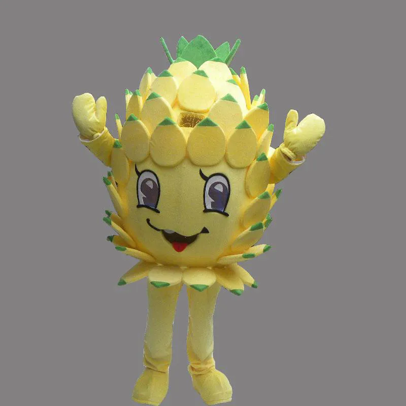 2018 Wysokiej Jakości Hot Cute Fruit Ananas Mascot Costume Fancy Party Dress Halloween Karnawał Kostiumy