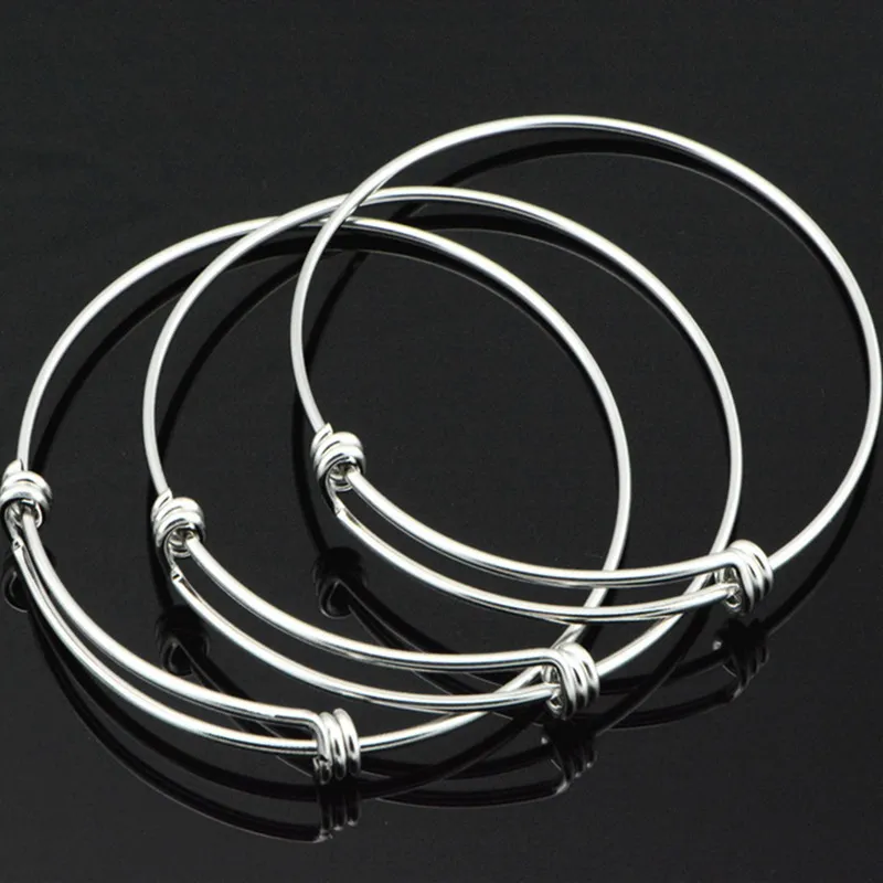 Accessori espandibili regolabili del regalo del cavo DIY del braccialetto del braccialetto dell'acciaio inossidabile Monili dei braccialetti di modo Commercio all'ingrosso 