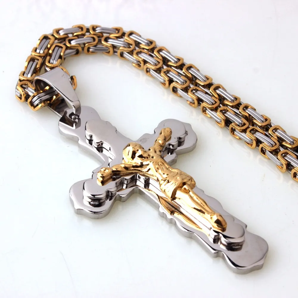 Chrono Cross Collana Con Ciondolo Croce In Oro Bianco E Diamanti