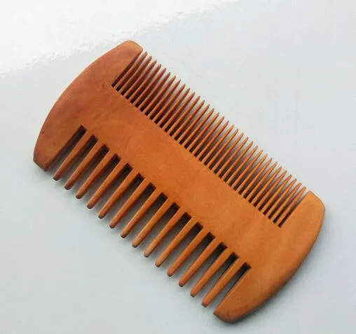 Pocket Wooden Beard Pobre Double Côtés Super étroit Bêne en bois épais Pente Madère Madeira Pet Hair Tool XB18625767