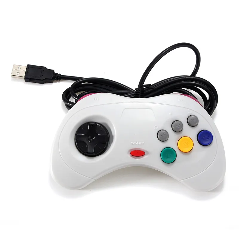 Retro Przewodowa USB Classic Game Controller Gamepad Joypad na PC dla SEGA SATURN SYSTEM SYSTEM Wysokiej jakości szybki statek