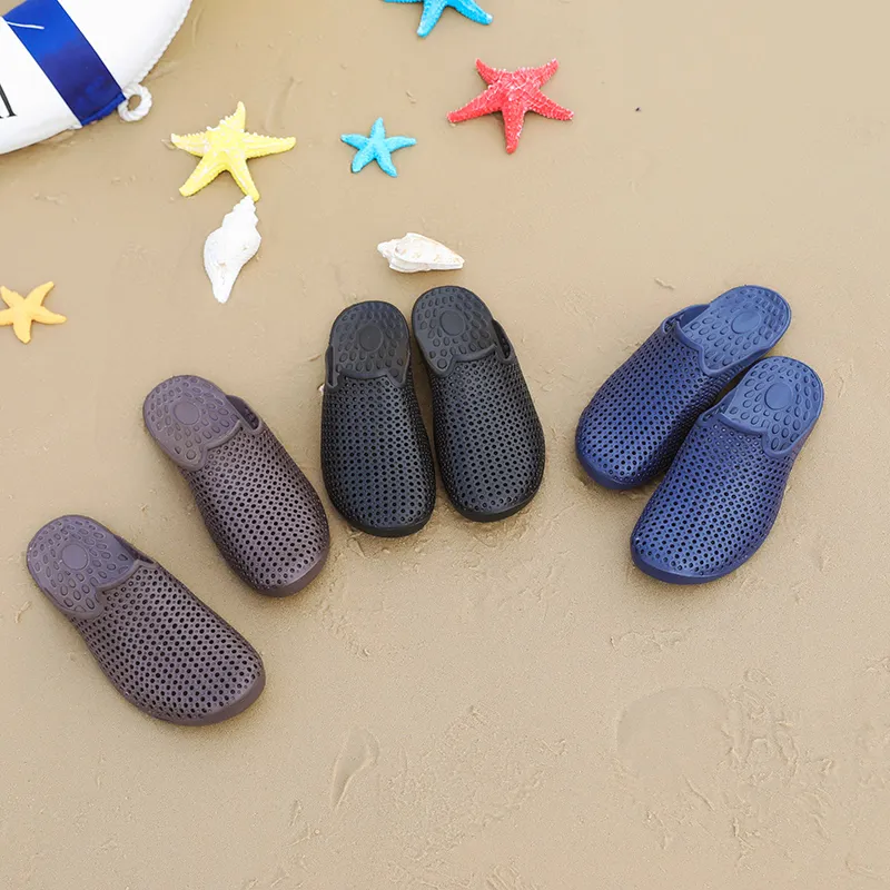 Vente en gros Livraison gratuite spéciale bleu noir brun mens plage été pantoufles tongs Quelques pantoufles plage en plein air tongs