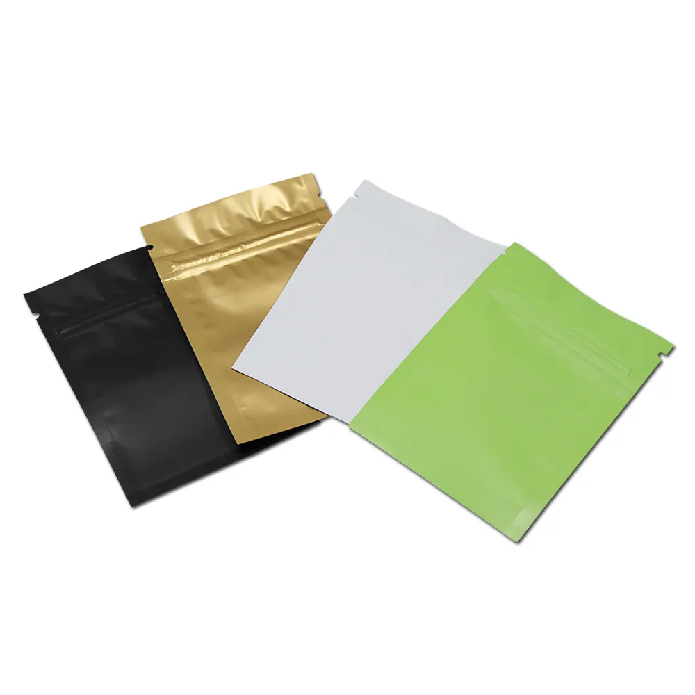 도매 프로스트 화려한 알루미늄 지퍼 포장 가방 Zip Self Seal Plastic Lock Storage Bags juchiv를위한 Resealable mylar 포일 팩 파우치.