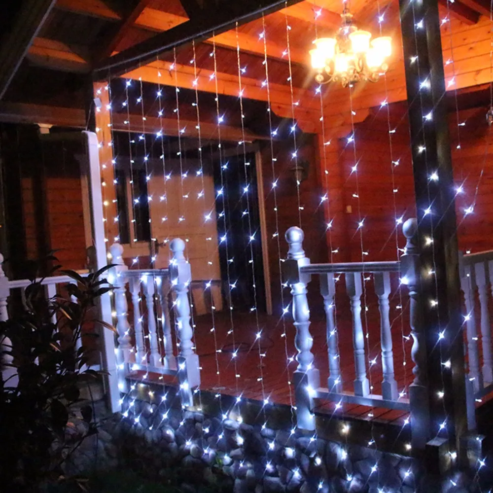 3 teile/los 4*2 m 256 LED Fenster Vorhang Lichter String Fairy Licht LED String Licht für Hochzeit Party/Weihnachten/Halloween/Party Hintergründe