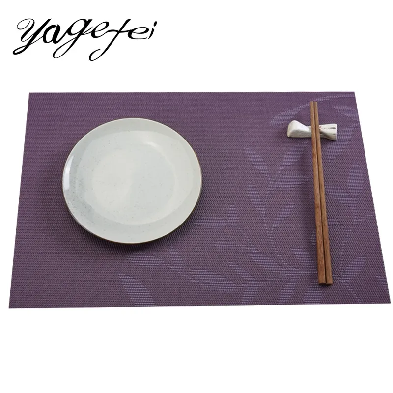 1PCS PVC Placemat Floral Paerns Kitchen Dinning Tableware Pad Heat Resistant Mat Table Placemats for Home Kitchen Hotel