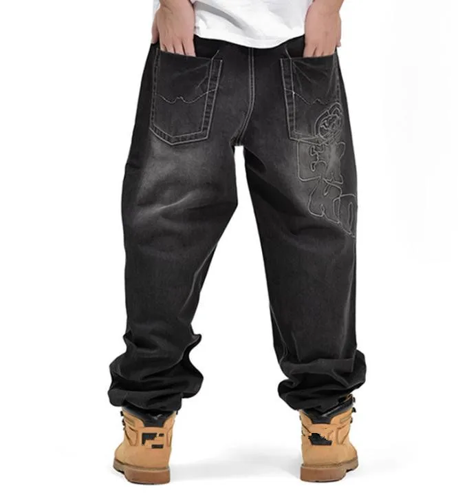 Mens Hip Hop Baggy Jeans Loose Fit, Long Denim Trousers Mens For Autumn And  Winter Big Size 46321m From Ai818, $45.14
