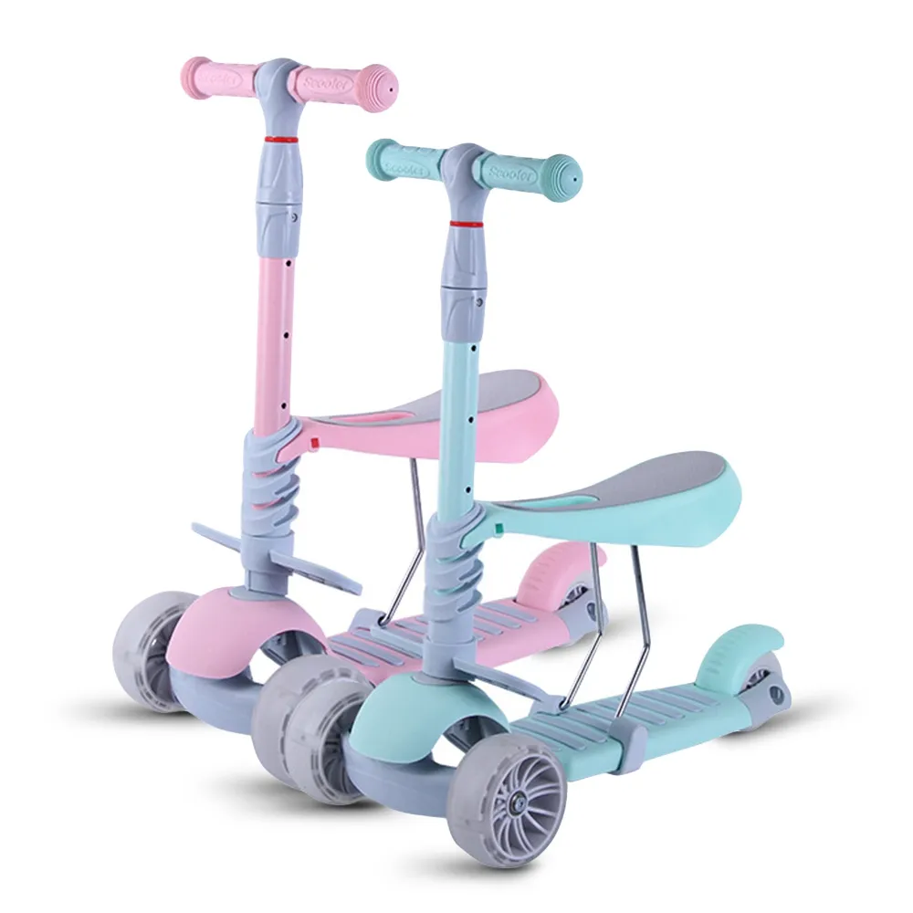 Baby Walker Three-in-one Three-wheeled Kids Scooter Detachable Seat