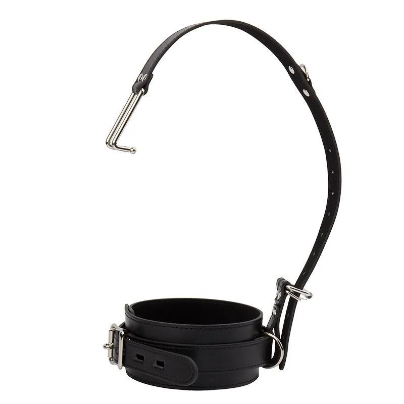 Collaro di schiavi sessuali in pelle con gancio naso fetish bdsm bondage vincoli di giocattoli erotici le coppie sesso pro4024529