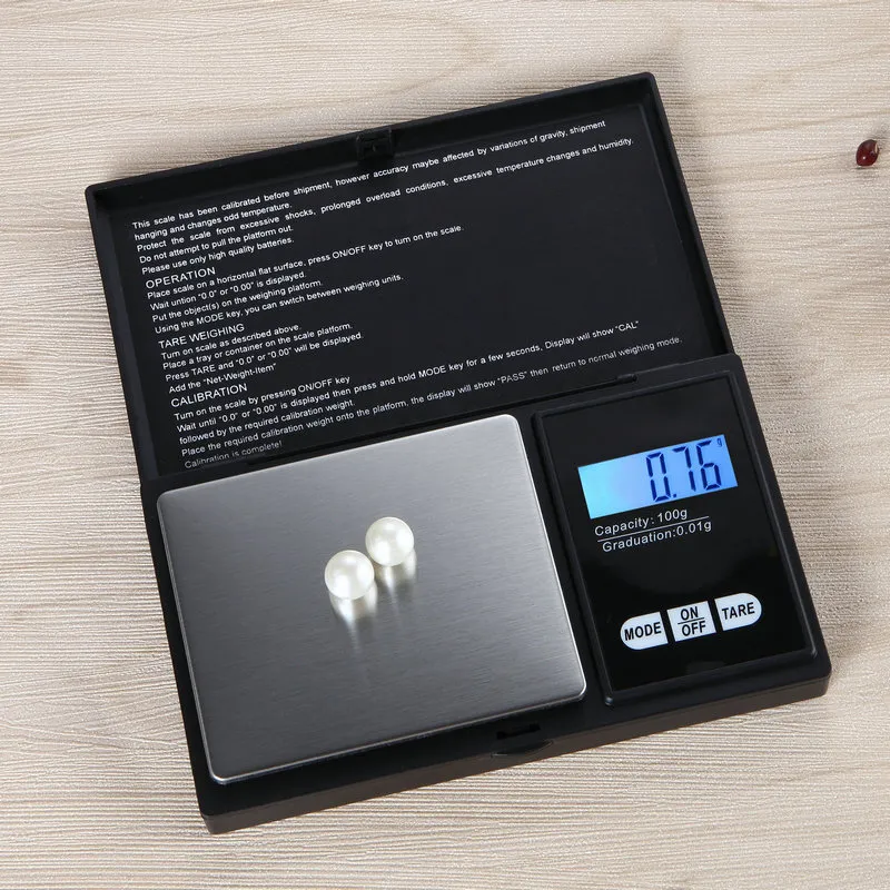 Mini Pocket Digital Scale 0,01 x 200 g srebrna złota biżuteria Ważenie równowagi LCD Elektroniczna cyfrowa skala biżuterii