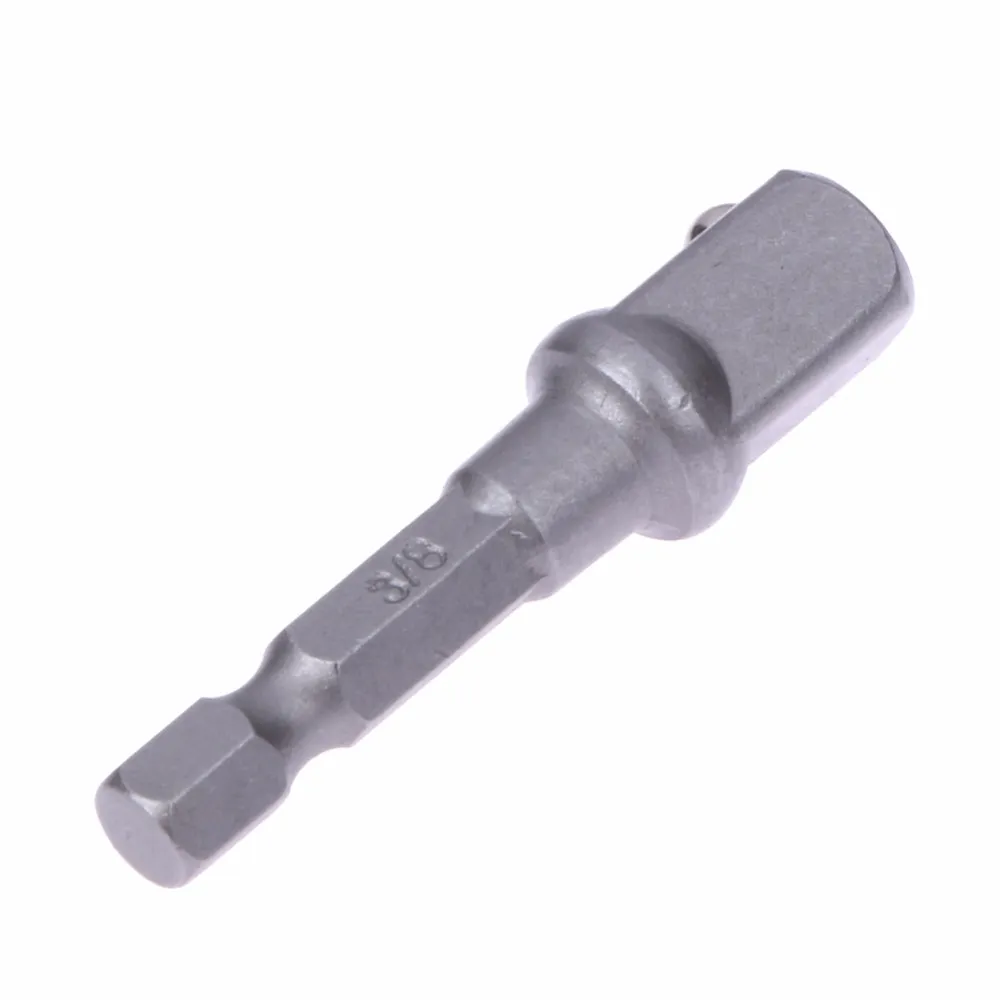 3pcs Drill Adapter Socket Adapter Drill Bit Set Hex Shank 1/4" 3/8" 1/2" Wrench Sleeve Extension Bar Drive Power Tool