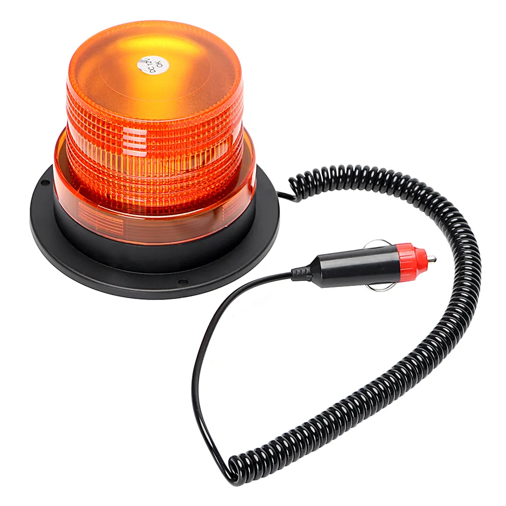 Flash Beacon Strobe Nödlampa Universal Bil Tillbehör Magnetisk Truck VARNING Ljusbilstyling Ljuskälla 12V 10 LED