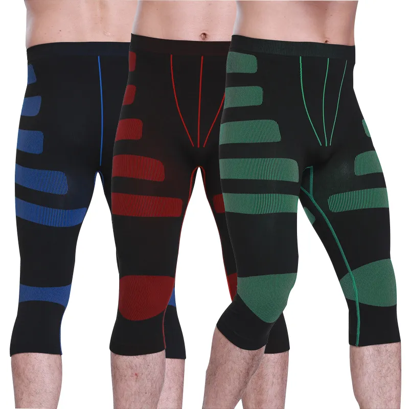 Gorąca sprzedaż Szybka sucha sucha siłownia Legginsy sportowe Oddychające spodenki do biegania Mężczyźni Sport Outdoor Casual Wear Bielizna Soccer Compression Rajstopy krótkie