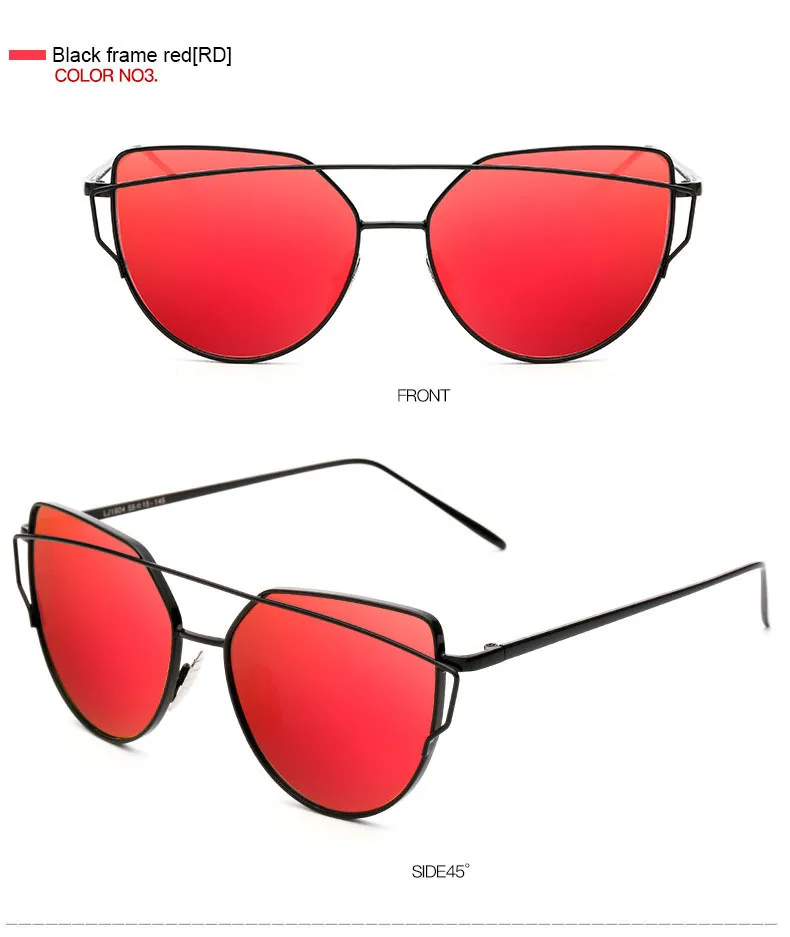Мода Кошачий глаз Солнцезащитные очки женщин 2018 новый кошачий глаз Солнцезащитные очки женщин бренд дизайнер мода двойной Луч солнцезащитные очки двухэтажный сплав рамка UV400