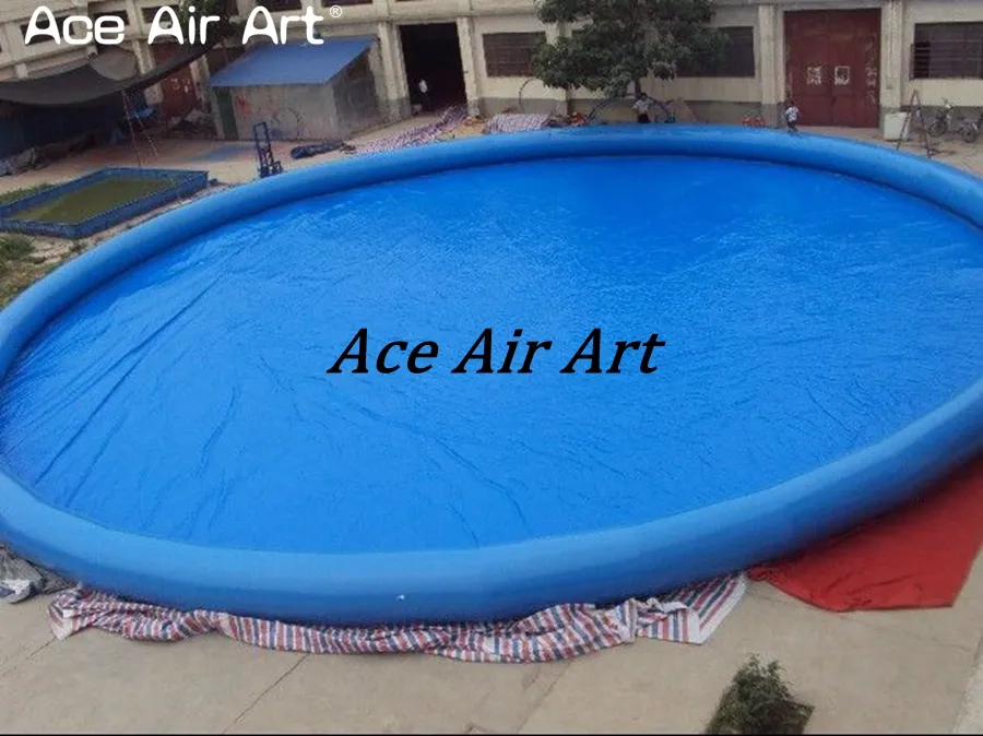 Piscine gonflable géante pour terrain de jeu, véritable piscine avec ventilateur CE/UL gratuit et kit de réparation fabriqué en chine