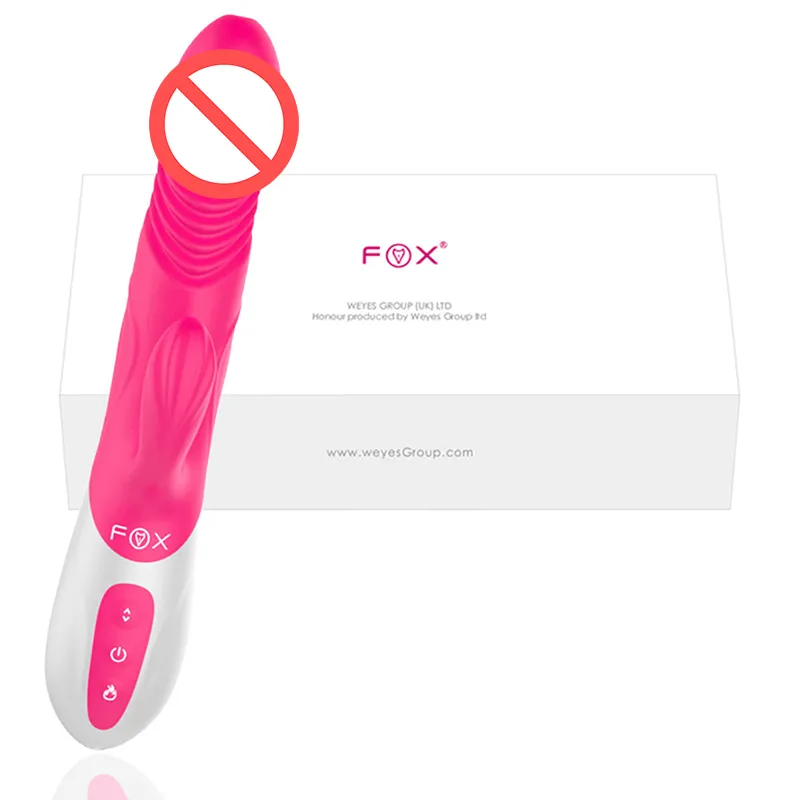Fox Fox Full Automatic Spinging Dildo Vibrator Sex Toys for Woman Intelligent Heating Machine Double Motor Clit Clit Massager8022243